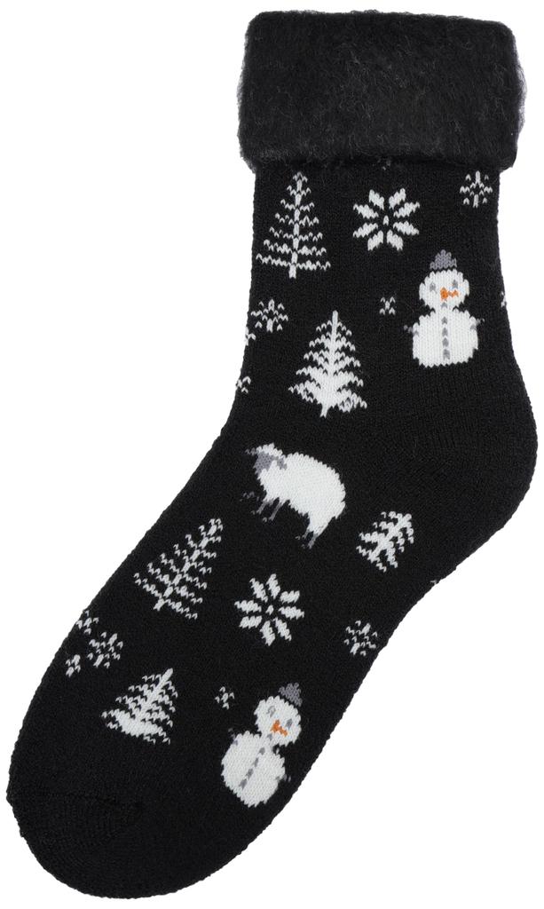 Atsugi Rilakawa Warm Forest Pattern Room Socks RRA5096 Fleece-Lined