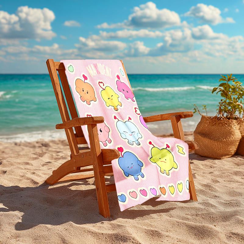 1pc Kpop Team5 Beach Towel, Comfortable and Thick, and Swimming/Bath/Picnic/Camping Towel, Suitable for Seaside Beaches