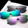 New Joined Body Large Frame Square Sunglasses Men Women Multi Color Reflective Fashion Sun Glasses Travel Eyewear
