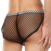Couleur unie M-3XL hommes Sexy grande maille bouton côté fendu Boxer slips respirant culottes hommes Lingerie pure sous-vêtements