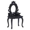 1:12 Dollhouse Dressing Table Stool Miniature Bedroom Furniture Model Decoration DIY Dollhouse Accessory