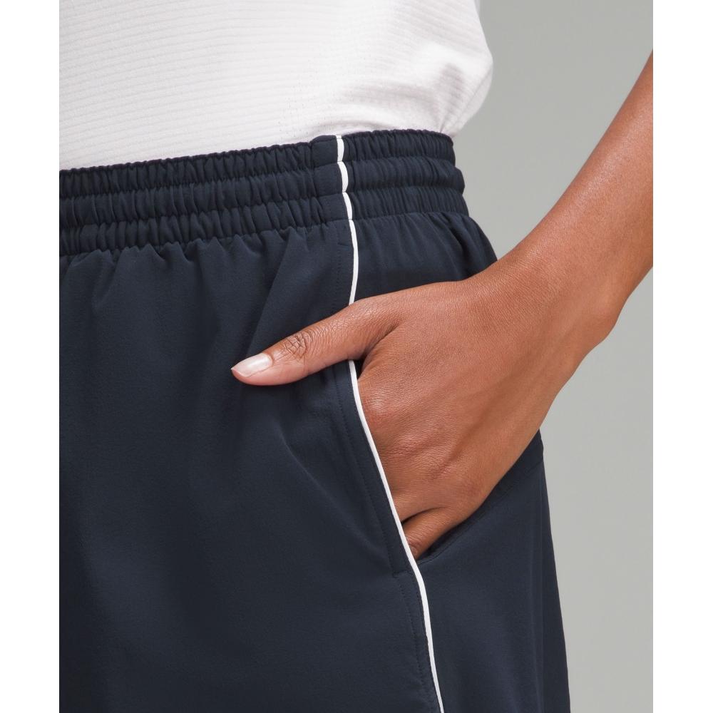 Lululemon Lightweight High Rise Relaxed Short 3   Long Liner True Navy White