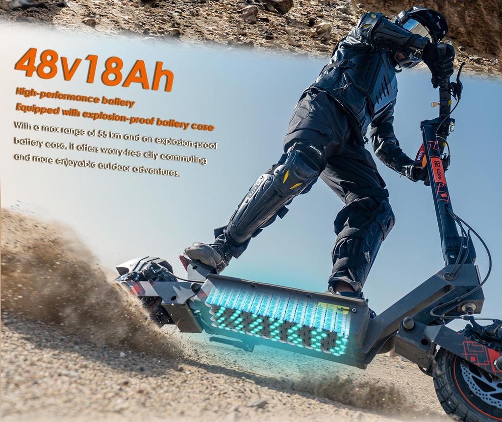 Electric Scooter KuKirin G2 Ultra 800W*2 Motor 48V18Ah Battery 10 inch Tires 50km/h Max Speed 55km Max Range