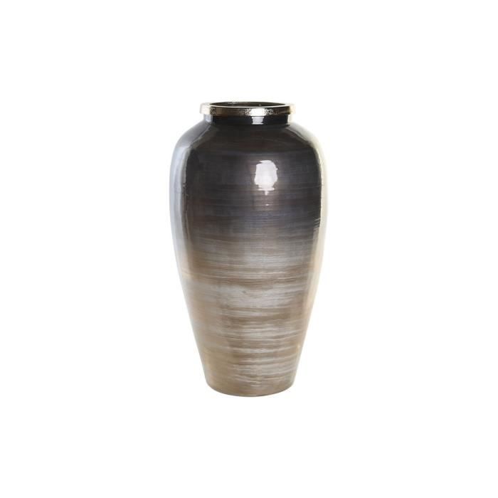 Vase décoratif - Moderne - Multicouleur - Verre et aluminium - 29 x 29 x 52 cm