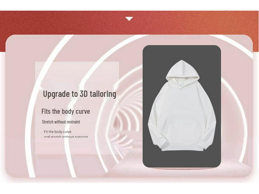 Customizable Men's Casual Loose Fit Hoodie 320g Cotton - Add Your Logo