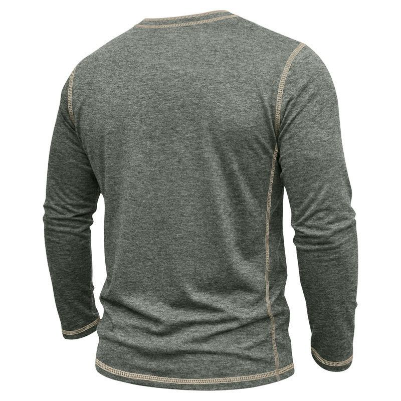 Men's Retro Long Sleeve T-Shirt Casual Soft Basic Tee for Daily Streetwear Outdoor Breathable Spring Autumn Tops