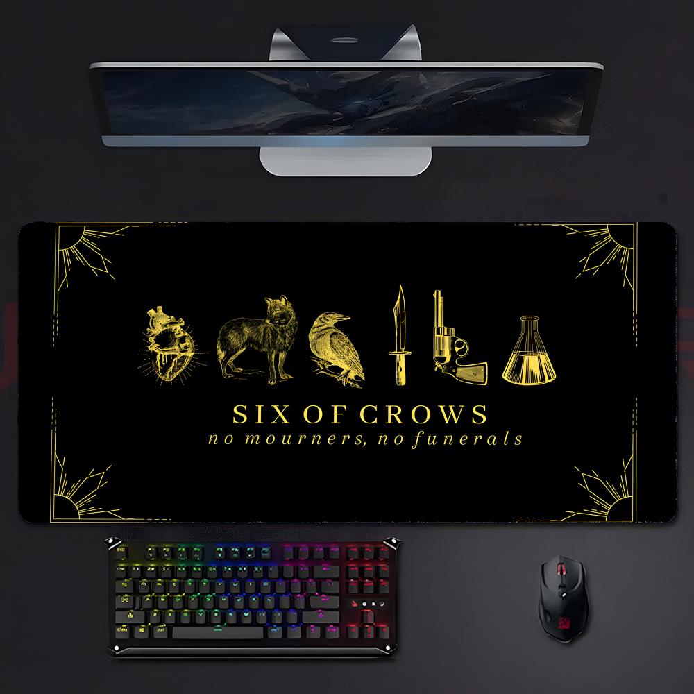 Cool Thrilling Show SSix Of Crows Mouse Pad Large Gaming Mousepad With Stitched Edges Thickened Desk Mat Pc