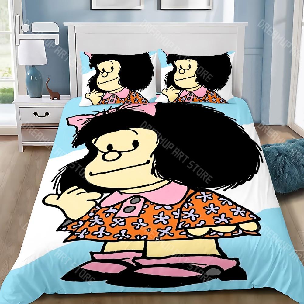 Cartoon Duvet Cover Pillowcase Bedding Set Adult Boy M-Mafalda Girl Bedroom Decoration Children Gift Single Double Large Size