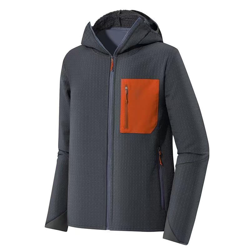 Crossbata R2 Men s Fleece-Lined Plaid Hooded Jacket - Warm, Casual, Loose-Fit Outerwear XXL