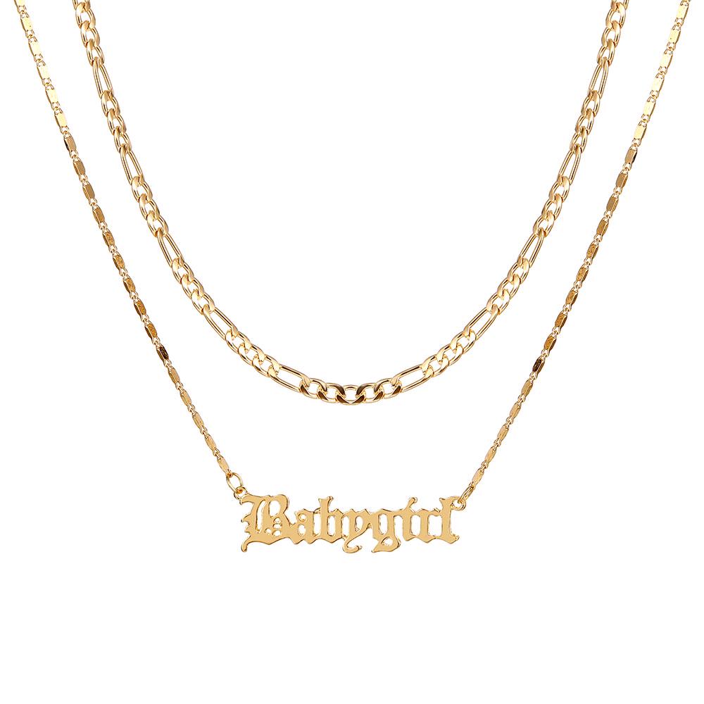 

Y2K модные женские ювелирные изделия в алфавитном порядке, ювелирные изделия королевы, благородное ожерелье, очаровательное ожерелье золотой