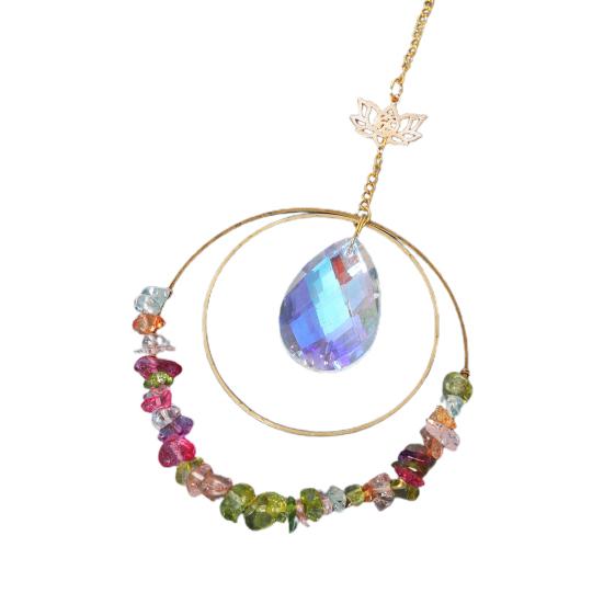 

Изысканный подвесной «Ловец солнца» с полой цветочной призмой, легкий блестящий разноцветный