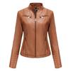 New women's leather jacket women's spring and autumn thin locomotive clothing leather jacket short fashion women's jacket