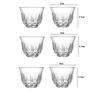 6pcs Sets Small Tea Cup Creative Kung Fu Tea Cup Transparent Water Cup Personalized Drinkware Household Drinking Glasses Gifts
