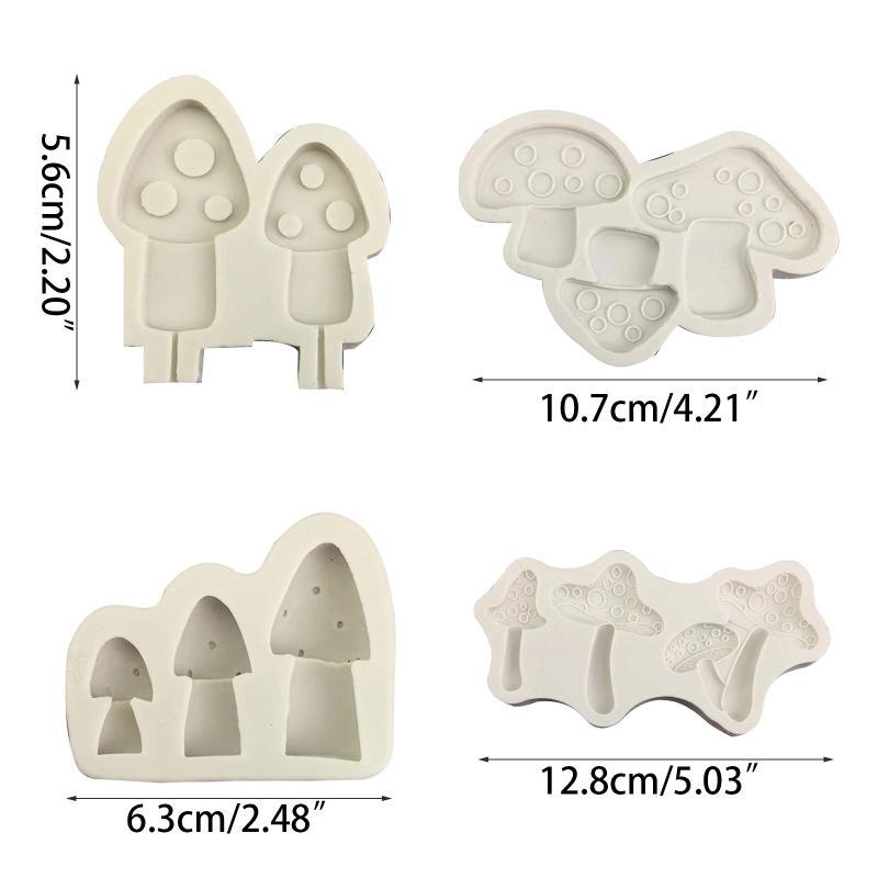 652F Fondant Moulds Chocolate Molds Mushroom Shaped Silicone Material for Kitchen