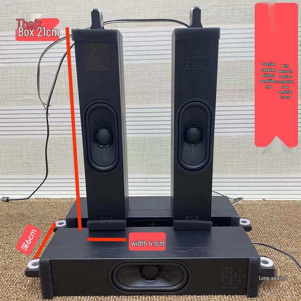 Full-Range Track-Shaped Passive TV Speaker with Clear Human Voice Audio