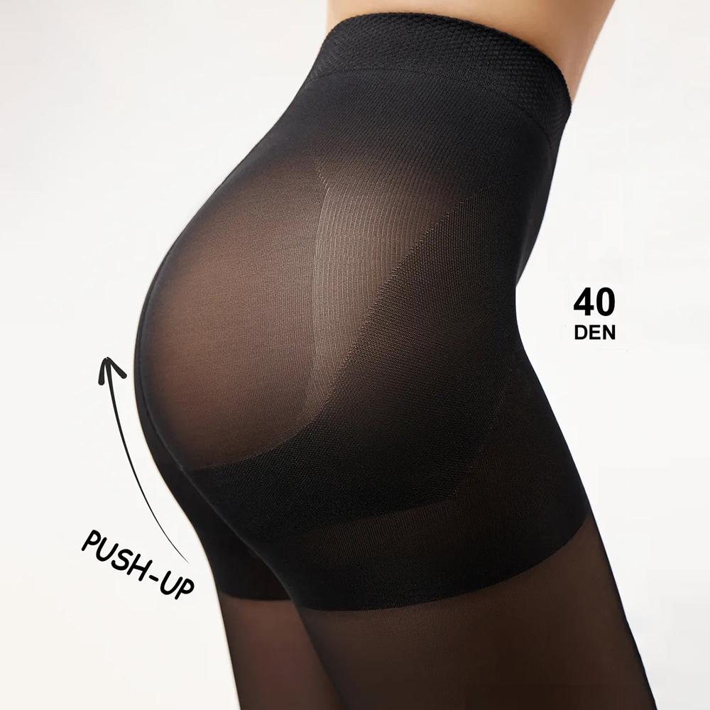 Kave Damen 40D Push-Up Durchsichtige Strumpfhose Damen Sexy Po-Lifting Strumpfhose Schlanke Passform Business Strümpfe