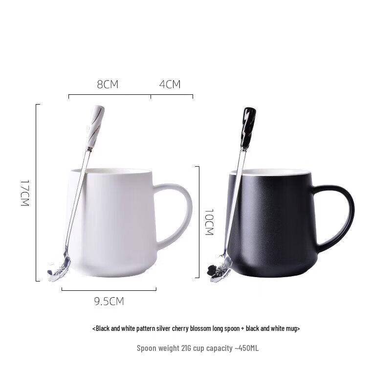 Ceramic Coffee Mug with Lid and Spoon