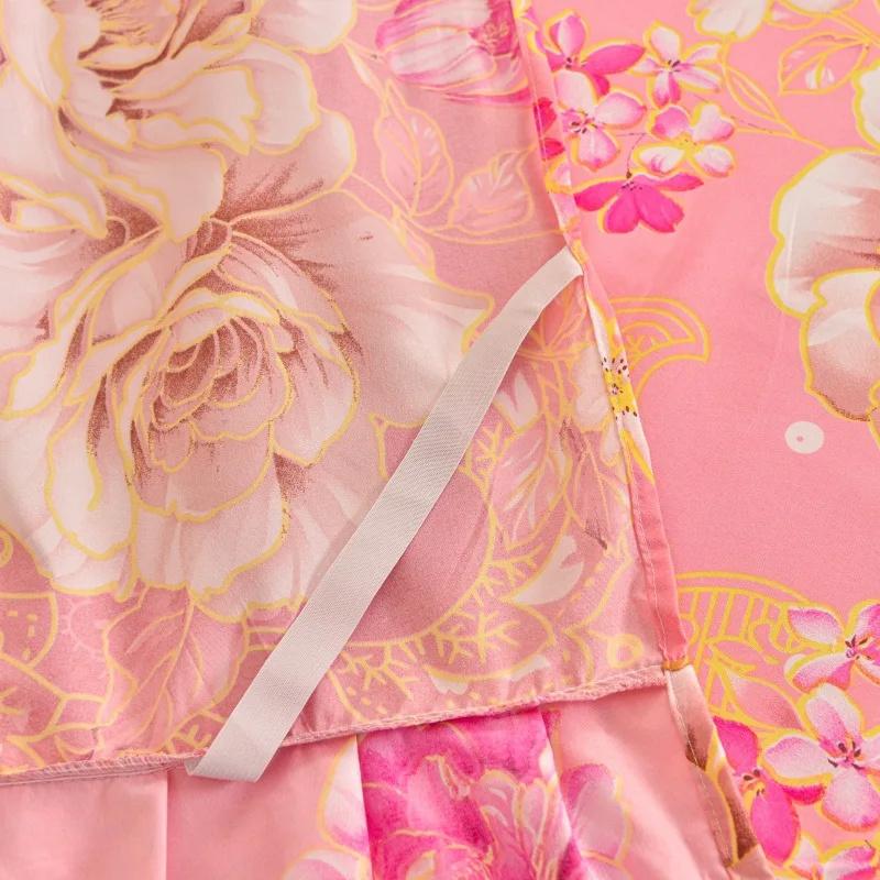 Ruffle Skirt Bedspread Home Textile Printed Bed Skirt Bedroom Coverlets Bedspreads Sheets Dust Cover Bedding 3PCS/Set