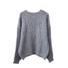 Autumn and winter new gentle wind loose knitted sweater top soft waxy retro twist sweater pullover woman