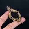 Hypersthene 999 Copper Wire Wrapped Pendant, Handmade Gemstone Jewelry Pendant Gift For Birthday