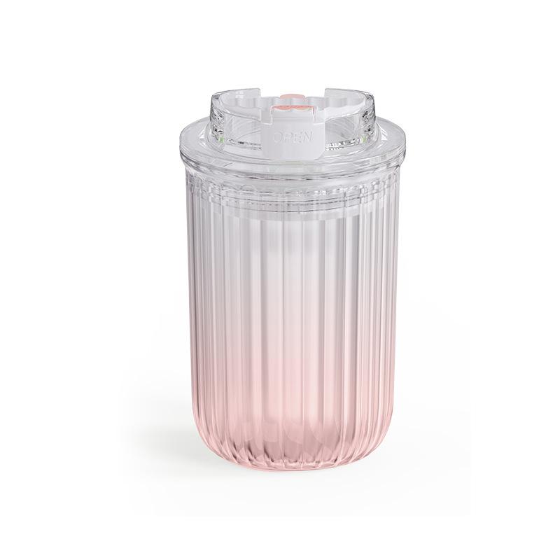 

New Gradient Frosted Coffee Cup Portable Tumbler with Tea Infuser Straw for Men Women Outdoor Travel 480ML