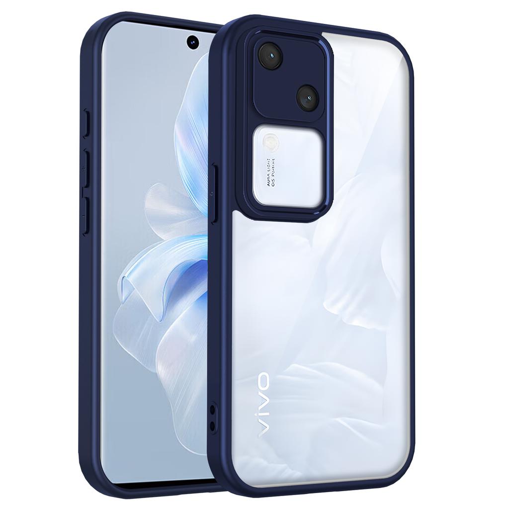 Vivo V30 5G V2318 Case Air Cushion Shockproof Silicone Bumper Clear Matte Back Cover Hard Phone Case for Vivo V30 VivoV30 2025