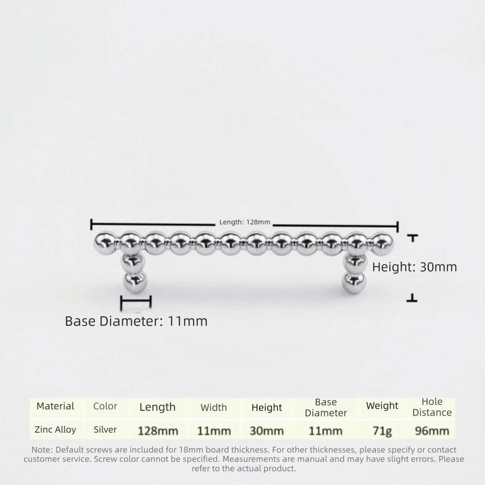 

Luxury Small Round Ball Pull Handle Zinc Alloy Silver Bead Furniture Knobs Long Pull Handles For Drawer Wardrobe Door Cabinet