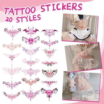 20 Stickers For Private Waist And Abdomen Tattoos