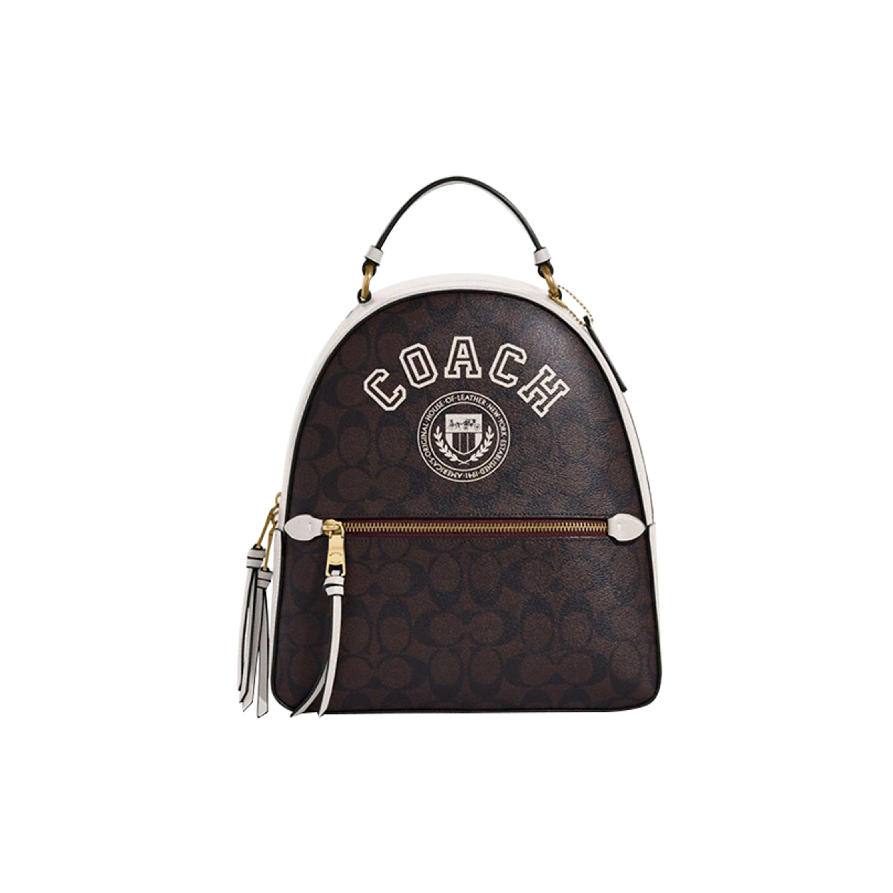 

Новый рюкзак COACH Jordyn из искусственной кожи большого размера женский коричневый и мелово-белый CB871-IMDGQ 26.4*9.4*31.0CM