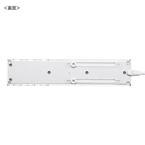 Sanwa Supply USB Charging Power Strip with Stand (2-Pin, 5 Outlets, 1.5m, White) TAP-B47UC-15W