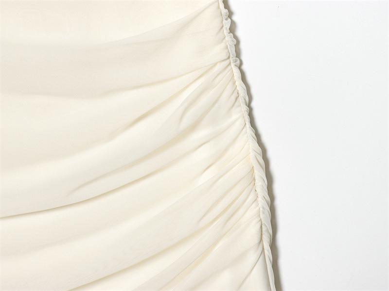 European Style Autumn 2025 Layered Pleated Short Dress