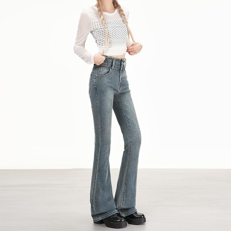 Vision Series | Jindian is not outdated | Rough Edge Craft | Modified Curve Micro-Flared Jeans Women