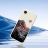 For iPhone 16e Case Pink Snow Mountain Pattern Printing Straight Edge TPU Phone Back Cover
