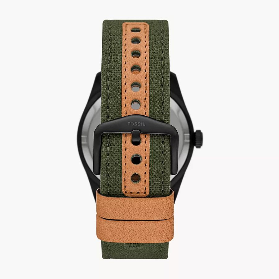 Fossil Limited Edition Solar-powered OliveLeather And Denim Watch LE1136