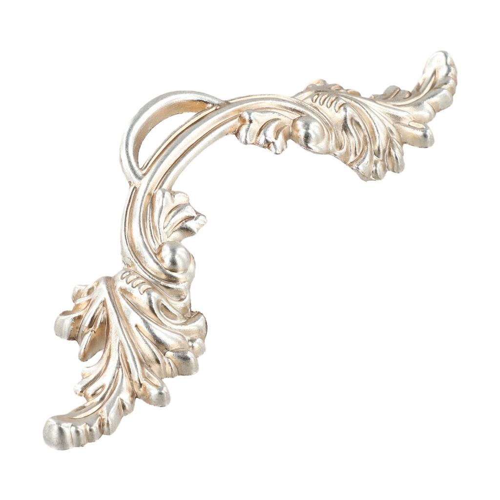 Door Handle Chrome White Zinc Alloy Cabinet Handle Retro Elegant Design Zinc Alloy Material Furniture Enhancement