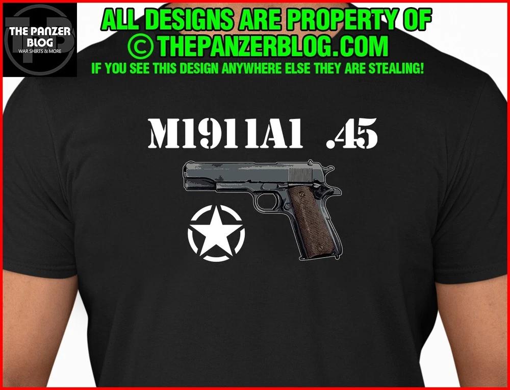 

M1911 A1 Pistol T-Shirt US WWII Gun XXL