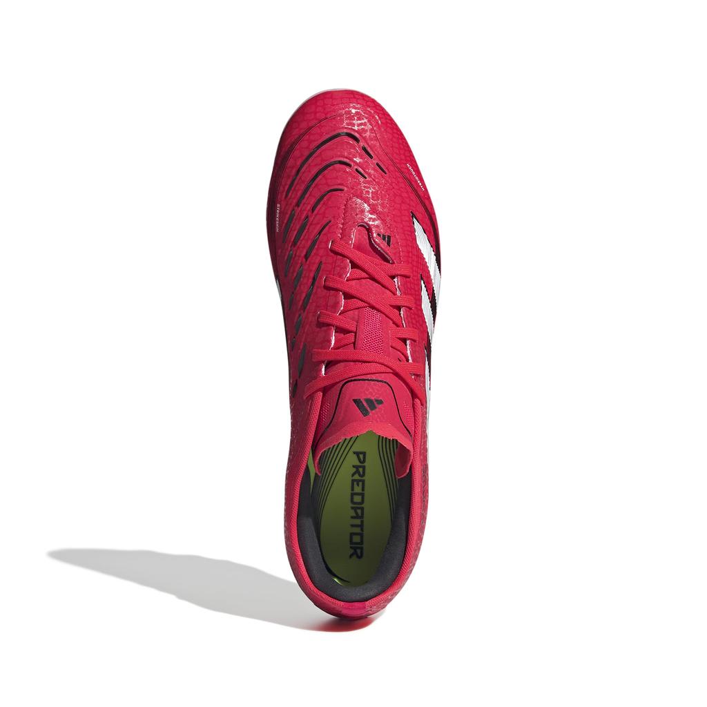 Adidas Predator Pro Soccer Unisex Lucid Black Size HG/AG Cleats, Adult, NLH38, Red/Footwear White/Core (ID3825), 27.5cm