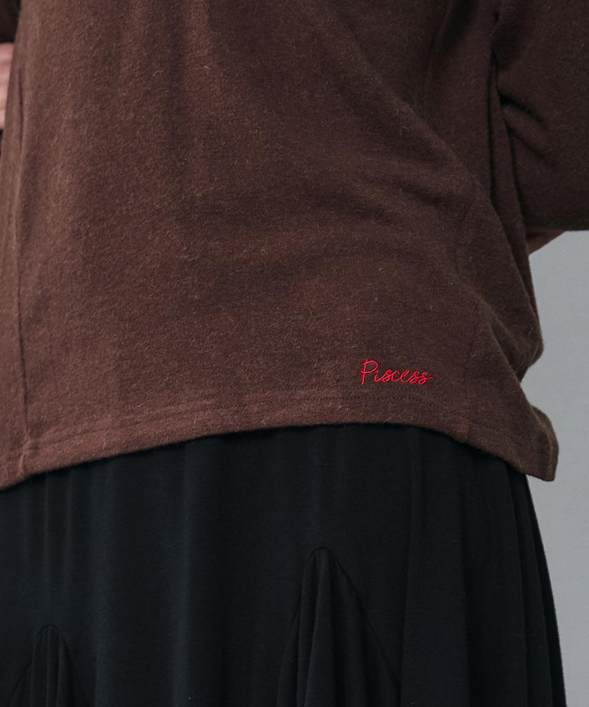 PISCESS Button-Up Slim Fit Hoodie_Brown