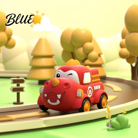 Dinosaur Vehicle Toy Baby Cartoon Pull Back Car Toy Squeaky Bear Rabbit Press and Sound Soft Silicone Gift for Toddlers Boys Girls