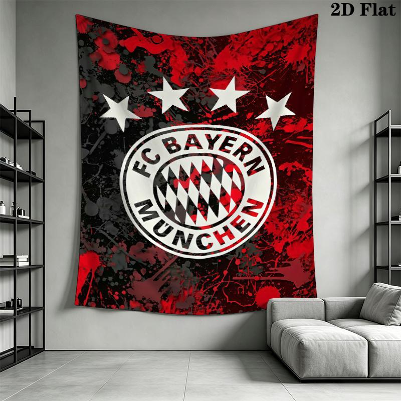 FC Bayern Munich Wall Tapestry Aesthetic Wall Hanging Printed Fabric Blanket Decorative Tapestries for Bedroom Living Room Home Decor
