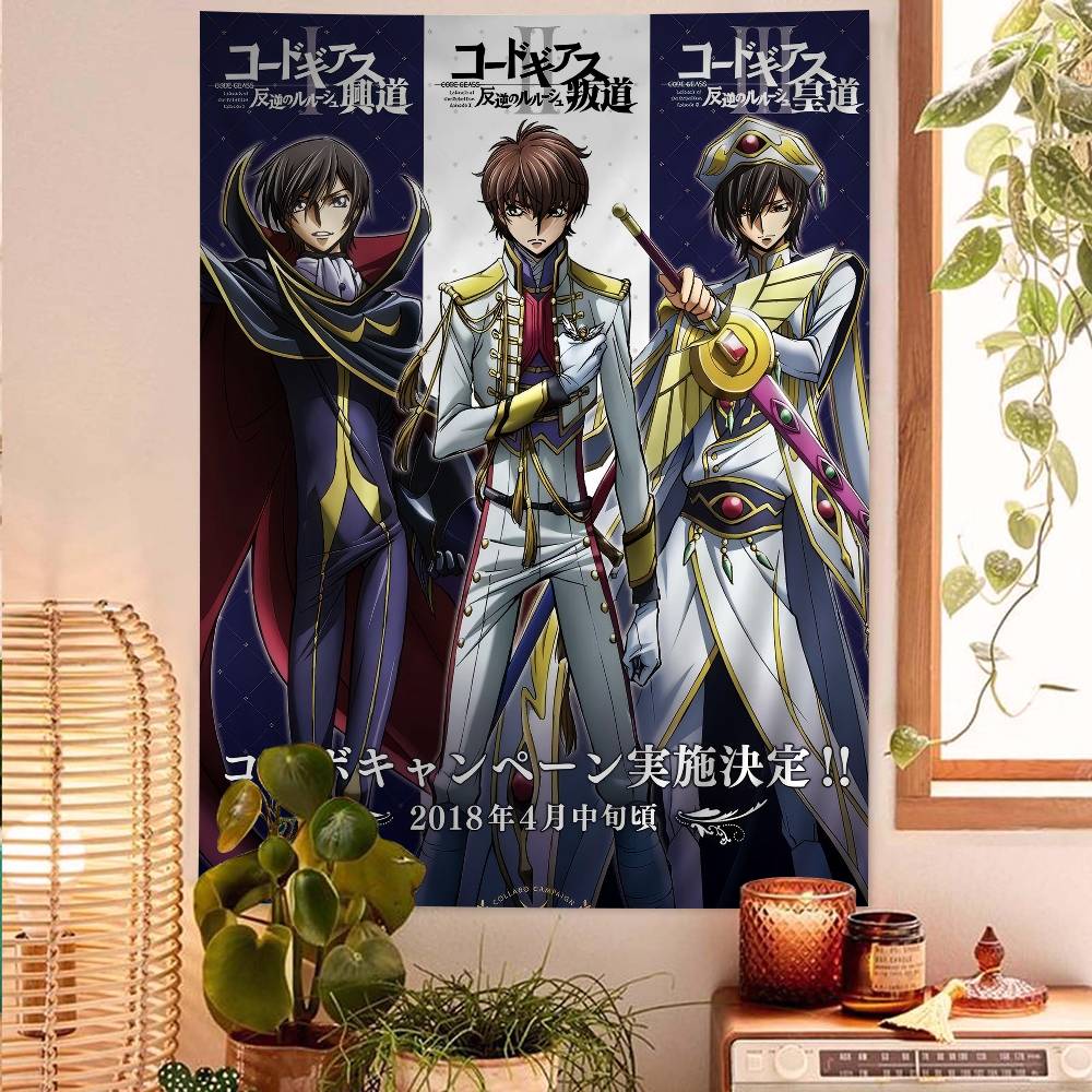 

Code Geass Anime Anime DIY Wall Tapestry Hanging Tarot Hippie Wall Rugs Dorm INS Home Decor 74x94cm(29x37in)