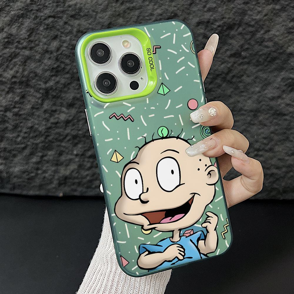 Funny Cartoon R-Rugrat Children Phone Case for Samsung Galaxy S26 S25 Edge S24 S23 S22 S21 FE S20 Ultra Plus 5G Silver Cover