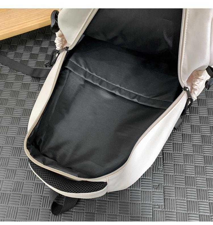 Einfarbiger Studenten-Schulrucksack Damen Große Kapazität Reise-Rucksack Herren Computer-Rucksack