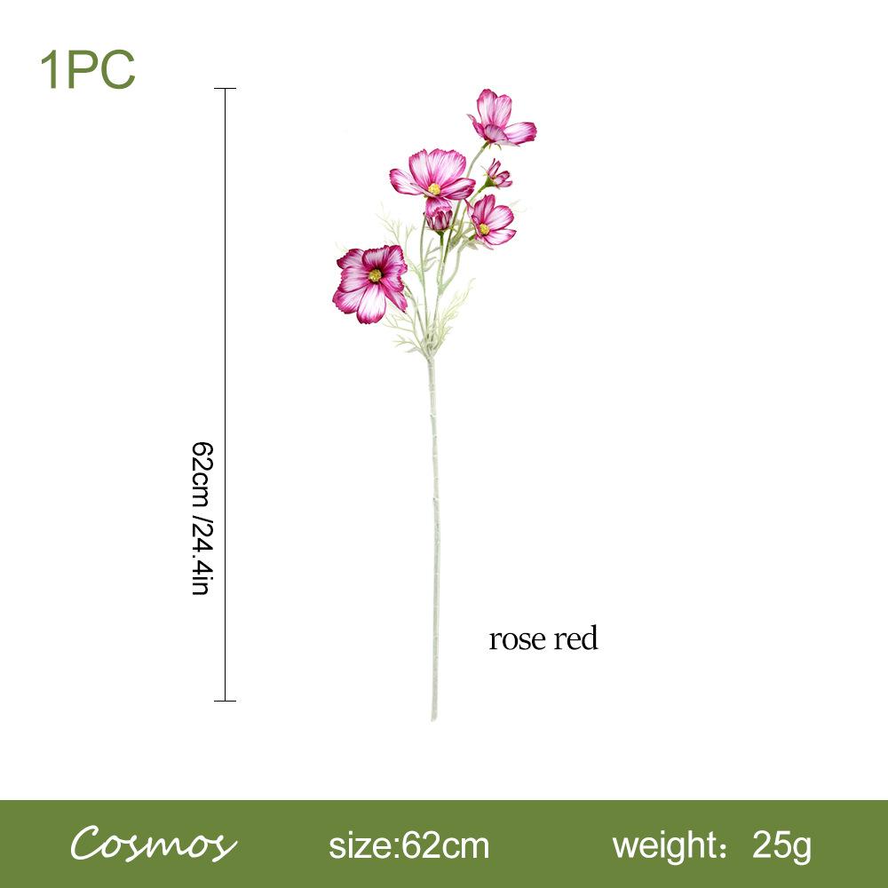 Искусственные комнатные цветы и растения персидской хризантемы. Искусственные цветы для украшения дома. 1PCS розы красного