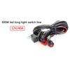 A58X-Motorcycle 300W LED Light Bar Wire Harness 12V 40A Light Bar Wire Harness Waterproof On/Off Switch Round Switch