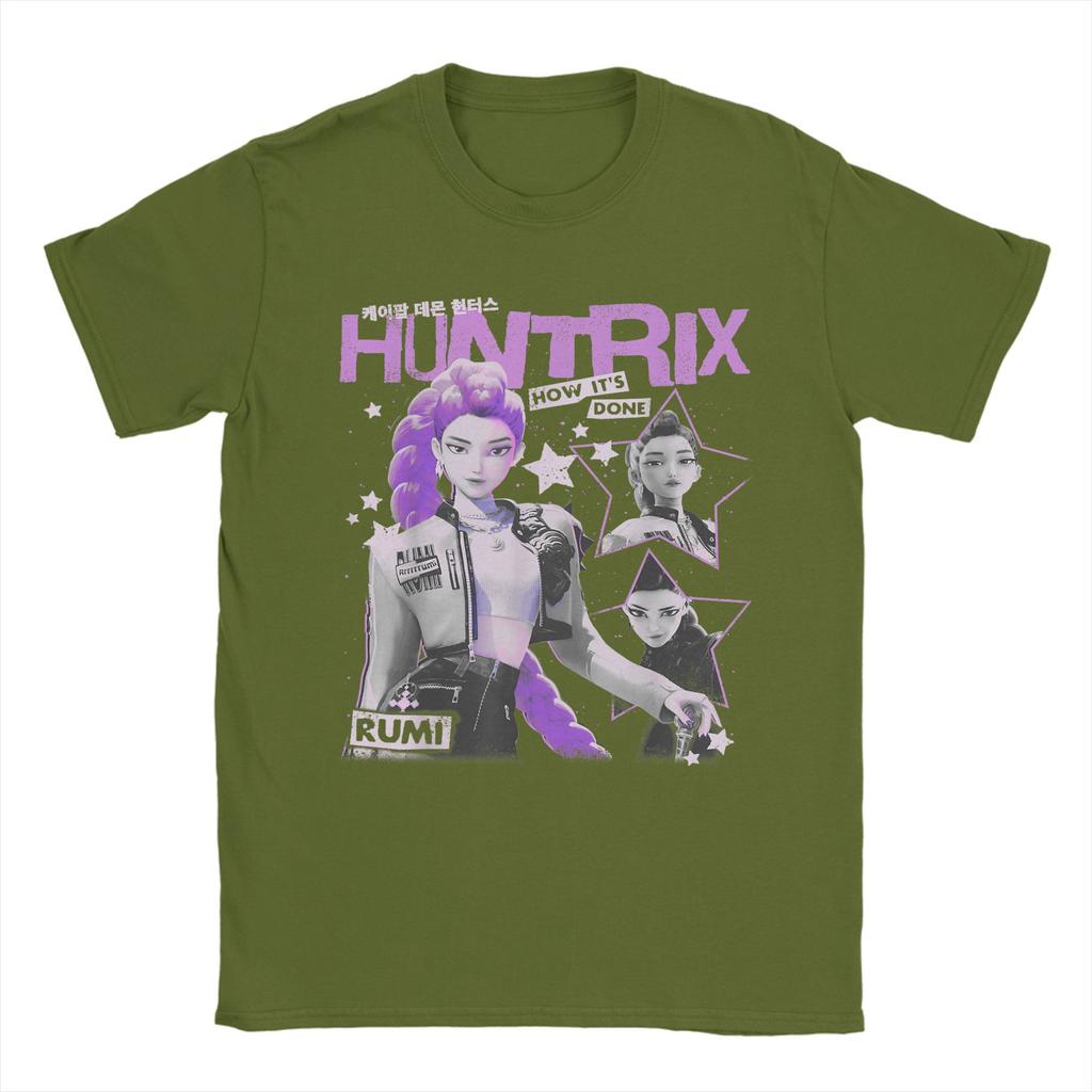 Funny Huntrix Rumi How It's Done Retro Poster Kpop Demon Hunters T-Shirts for Men Cotton T Shirt  Short Sleeve Tees Printed Tops