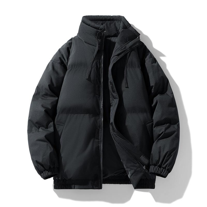 Padded Clothes Men's Winter New Thickened Stand-up Collar Waterproof Bread Clothes Loose Trend Padded Jacket Men's Casual Padded Clothes