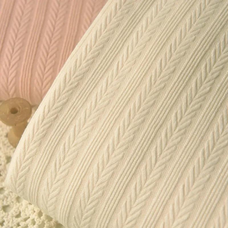 Tessuto Jacquard a Maglia Bassa Elasticità Poliestere e Cotone per Cucire Maglioni Invernali Vestiti da Donna Abbigliamento Fai da Te