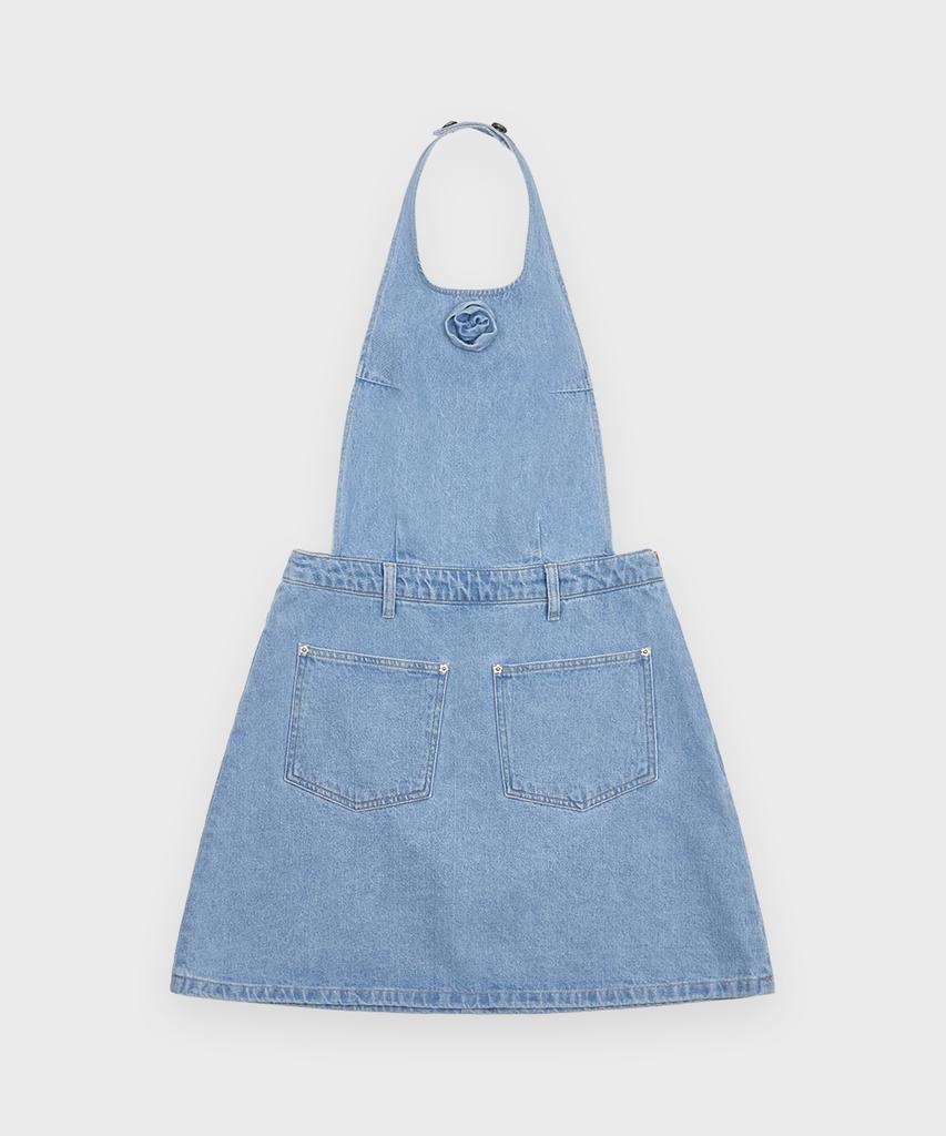 Sinun Flower Halter One-Piece (Blue)