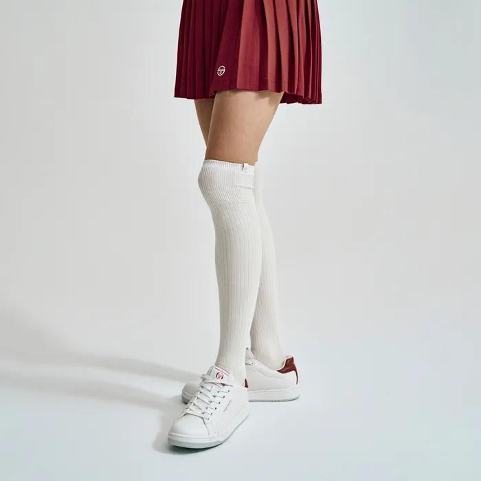 W Ribbed Over-the-Knee Socks (WHITE)